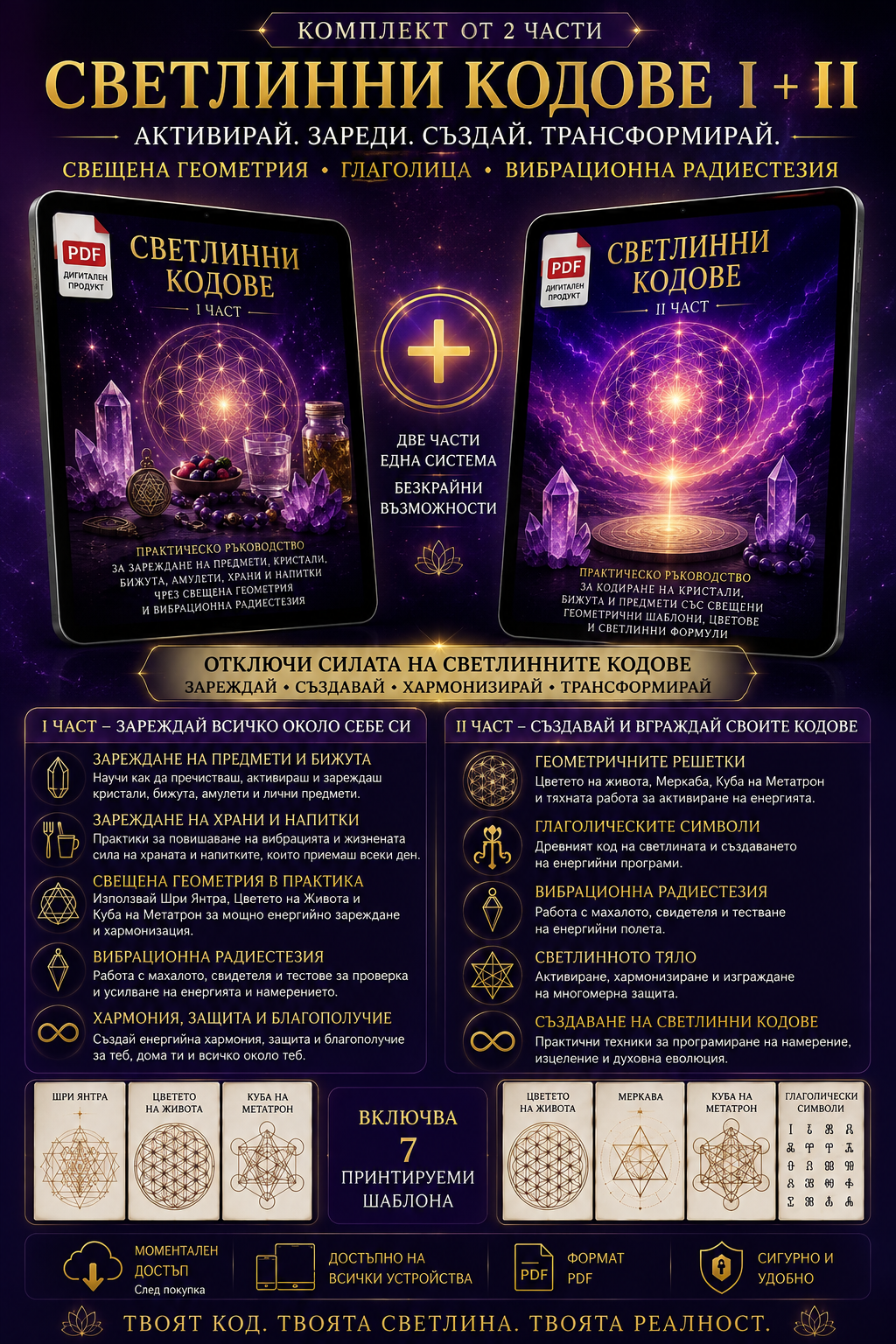 Комплект „Светлинни кодове I + II“ от Теодора Любенова